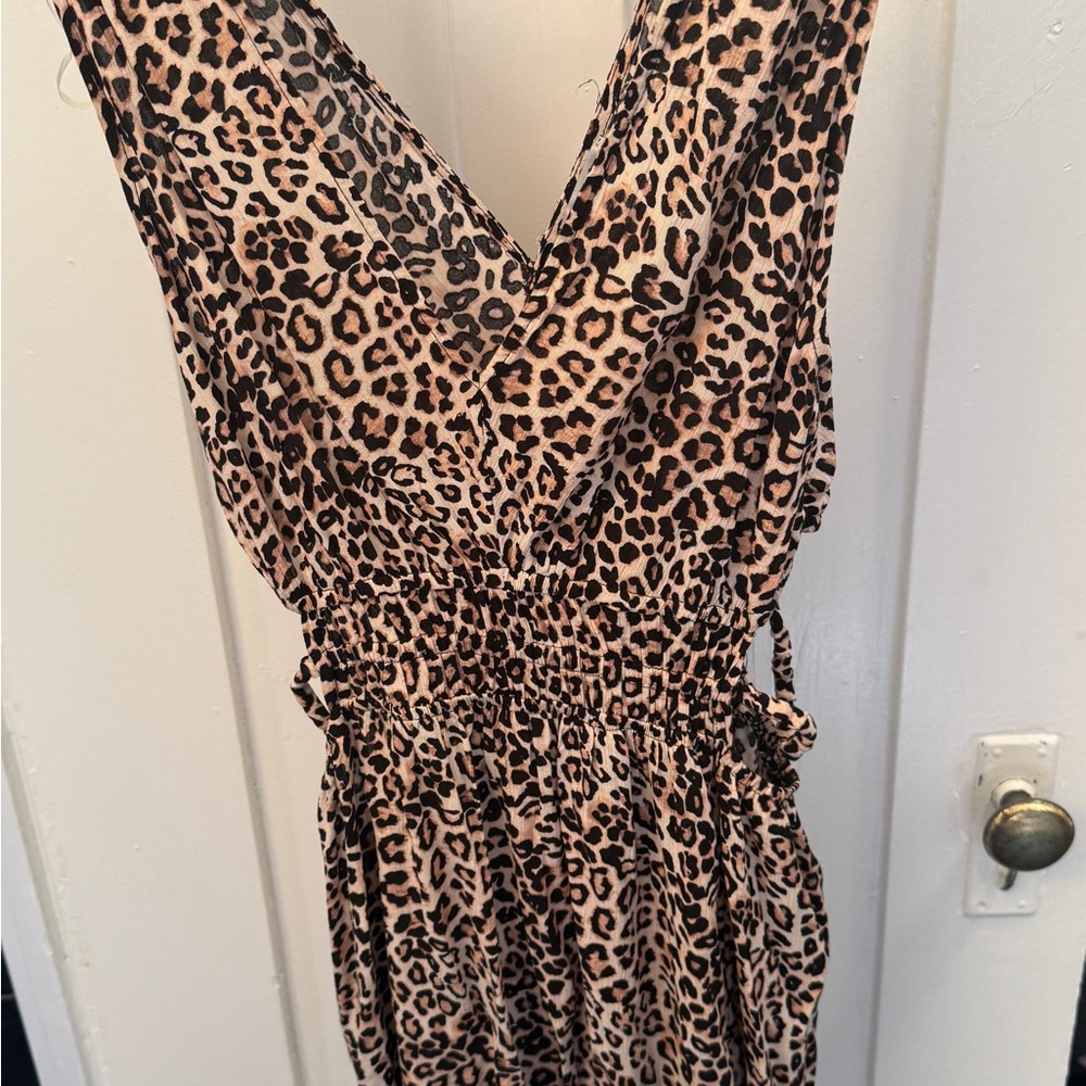 Leopard Print Sleeveless Dress